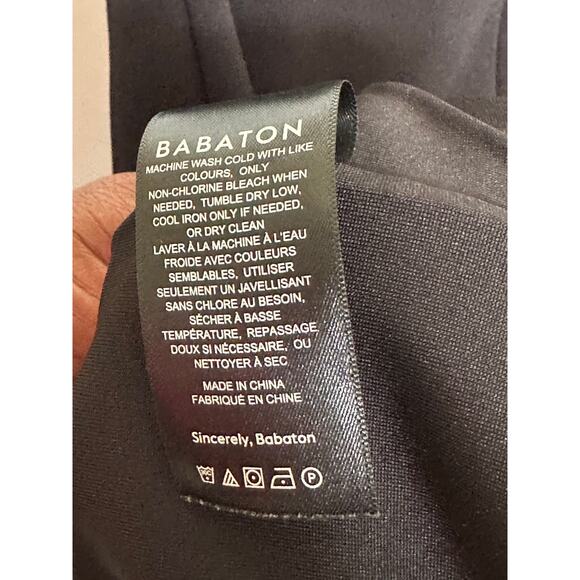 Babaton Dress Womens Size Small Square Neck Ruched Bodycon Mini Black - Picture 8 of 8